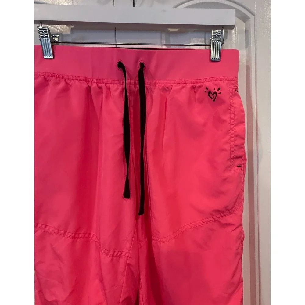 Justice Girls Pink Capri Pants Size 12 Athletic Active Jogger Yoga Athleisure